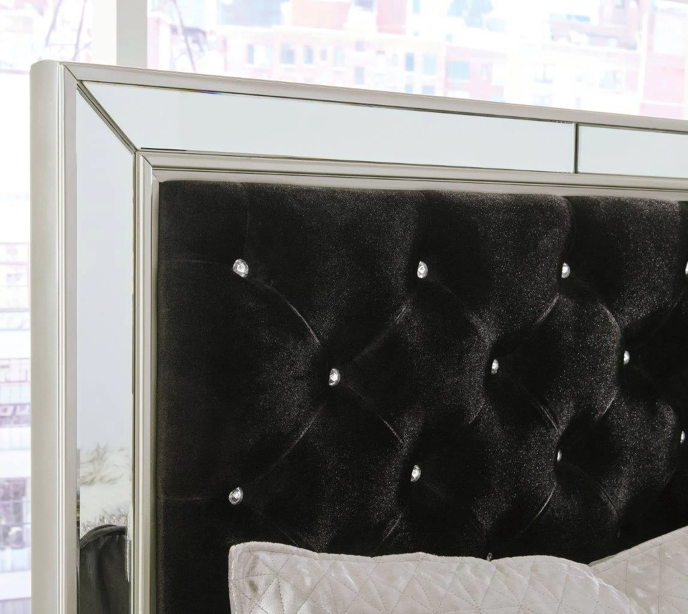Lindenfield King/Cal King Upholesterd Headboard - Black - Gallery Image 1